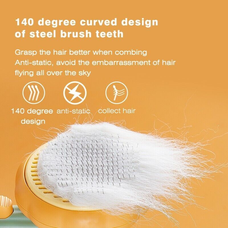 Pumpkin Wire Dog Brush