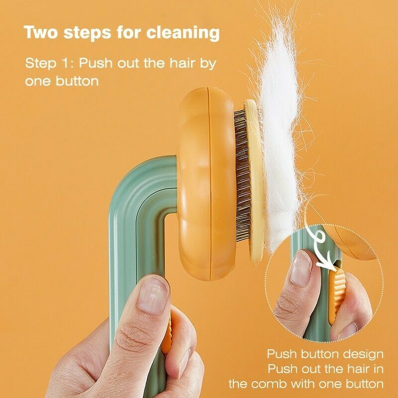 Pumpkin Wire Dog Brush