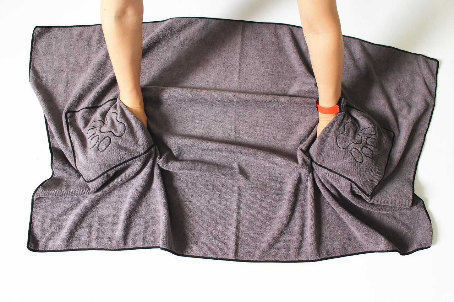 Gray Microfiber Pet Towel