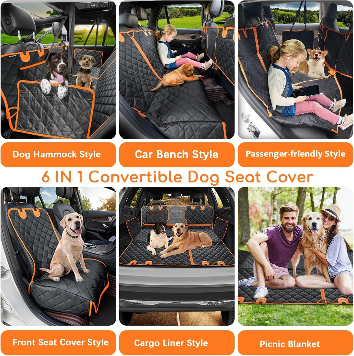 6-in-1 Backseat Cover for Pets